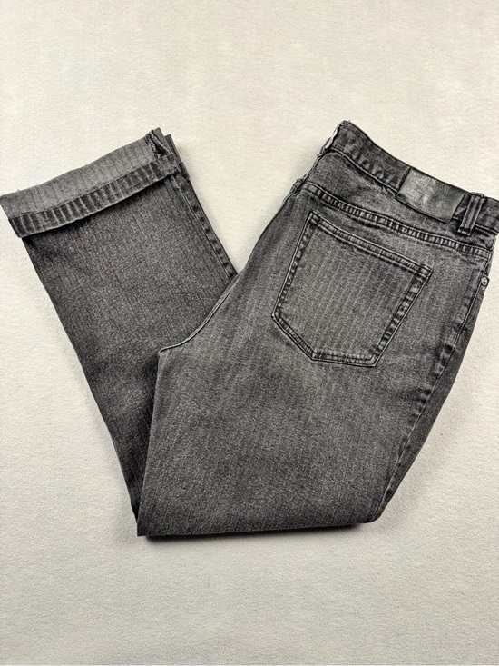 Ralph Lauren Denim - Lauren Jeans Co Gray White Pinstripe Womens 16 Straight Leg Denim Ralph Lauren
